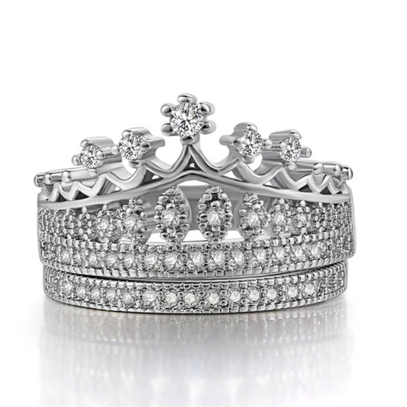 Hip Hop Bling Ring Female Stainless Steel Wedding Engagement For Women Size 5/6 - Picture 5 of 12